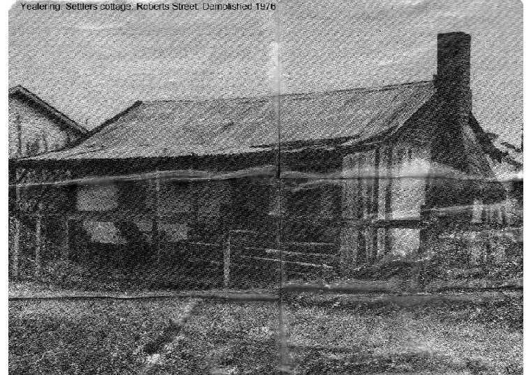 YEH10: Settlers cottage, Roberts Street. Demolished 1976