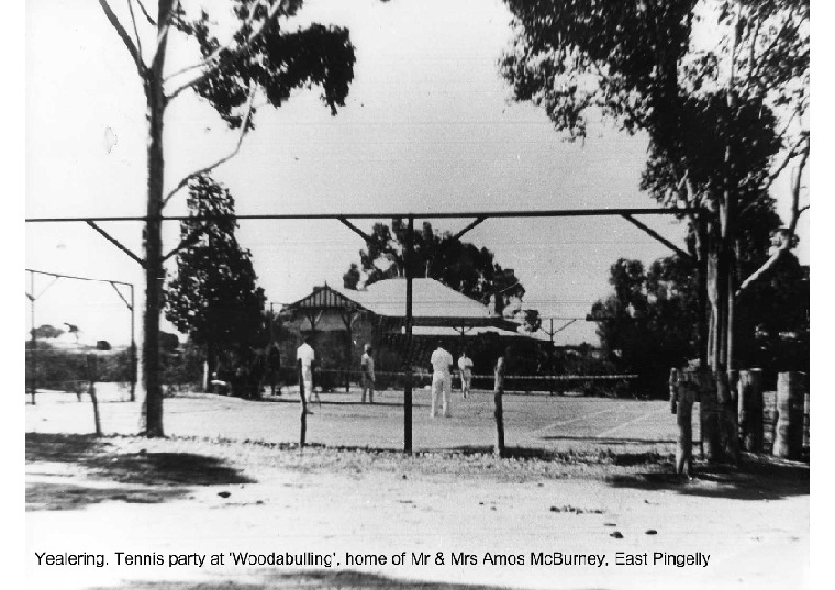 YEH21: Tennis party at 'Woodabulling', home of Mr & Mrs Amos McBurney