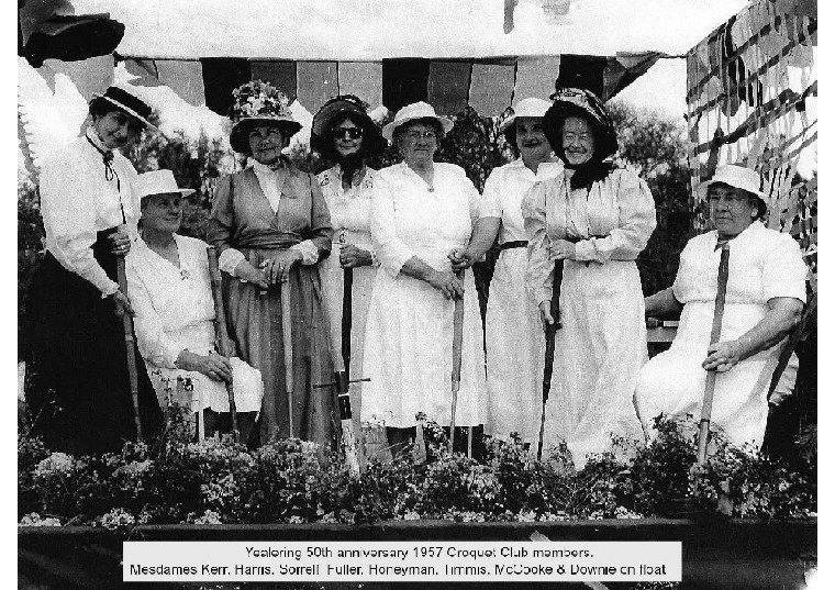 YEF10: Mesdames Kerr, Harris, Sorrell, Fuller, Honeyman, Timmis, McCooke & Downie on float