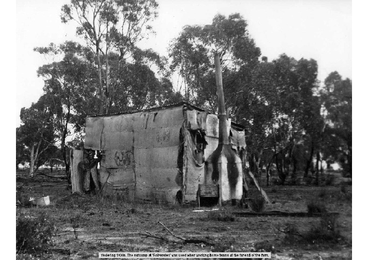 YF9: The Outcamp at 'Rolvenden' was used when working horse teams at the far end of the farm