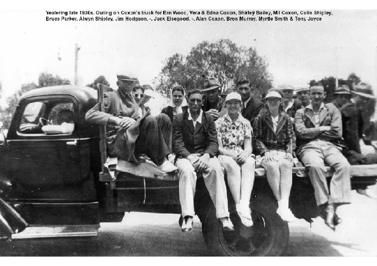 YP10: Ern Wood, Vera & Edna Coxon, Shirley Bailey, Mil Coxon, Colin Shipley, Bruce Parker, Alwyn Shipley, Jim Hodgson, -, Jack Elsegood, -, Alan Coxon, Bron Murray, Myrtle Smith & Tony Joyce