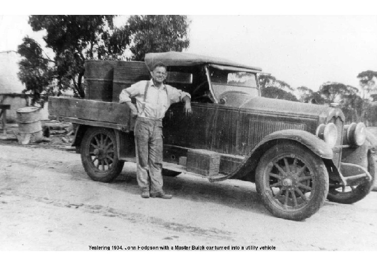 YP32: John Hodgson with a Master Buick car turned into a utility vehicle