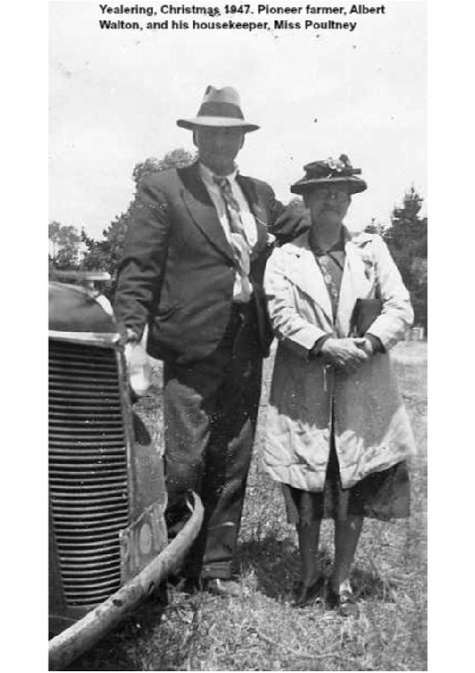 YP15: Christmas 1947. Pioneer farmer Albert Walton and his housekeeper Miss Poultney