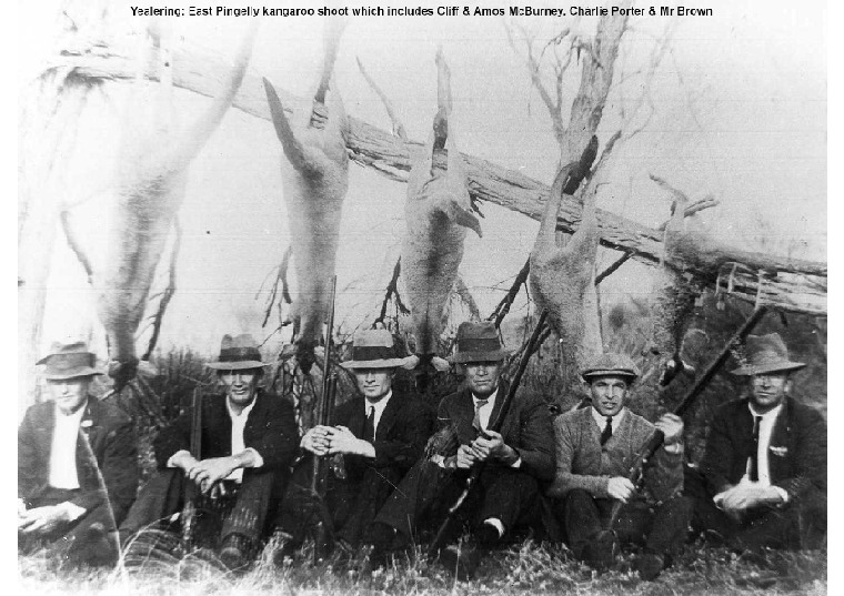 YP8: East Pingelly kangaroo shoot which includes Cliff & Amos McBurney, Charlie Porter & Mr Brown