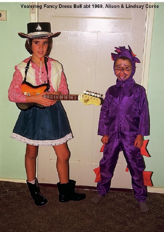 YRD52: Yealering Fancy Dress Ball, abt 1969. Alison & Lindsay Corke