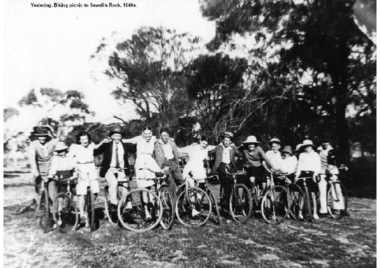 YRP2: Yealering. Biking picnic to Sewell's Rock, 1940s