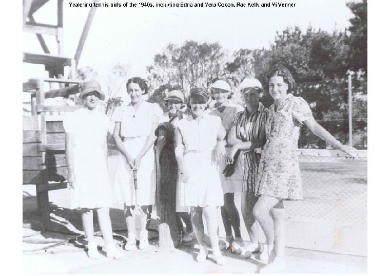 YRP20: Yealering tennis girls of the 1940s, including Edna and Vera Coxon, Rae Kelly & Vi Venner