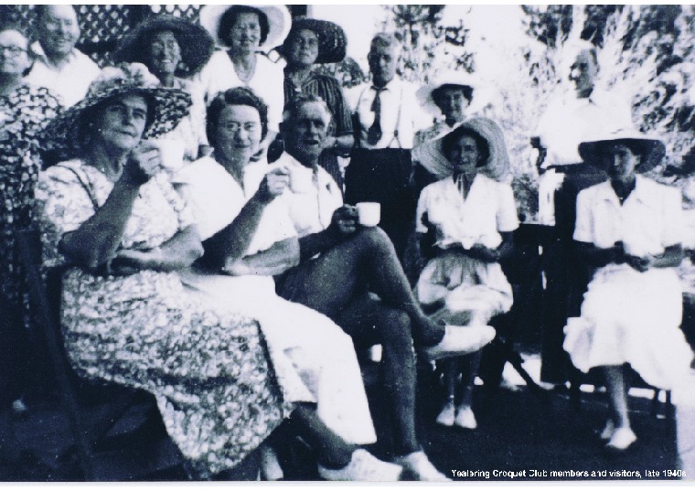 YRP25: Yealering Croquet Club members and visitors, late 1940s