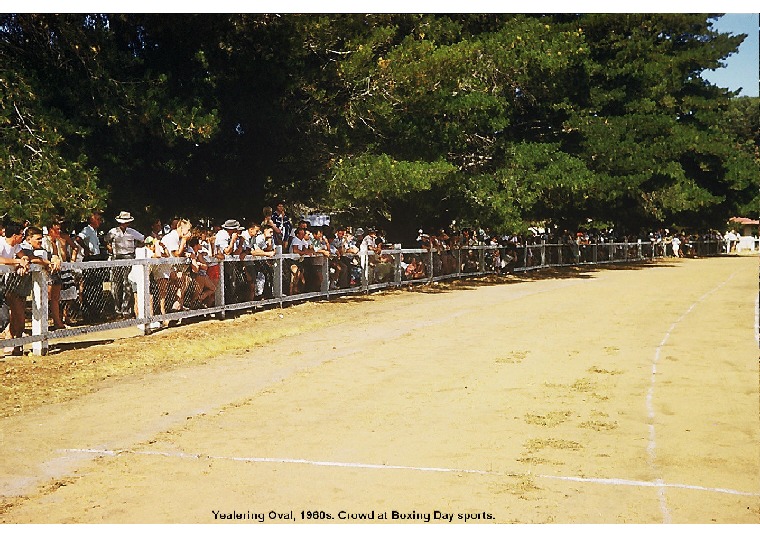 YRP67: Yealering Oval, 1960s. Crowd at Boxing Day Sports