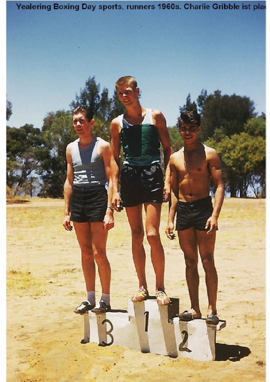 YRP68: Yealering Boxing Day sports, runners 1960s. Charlie Gribble 1st place