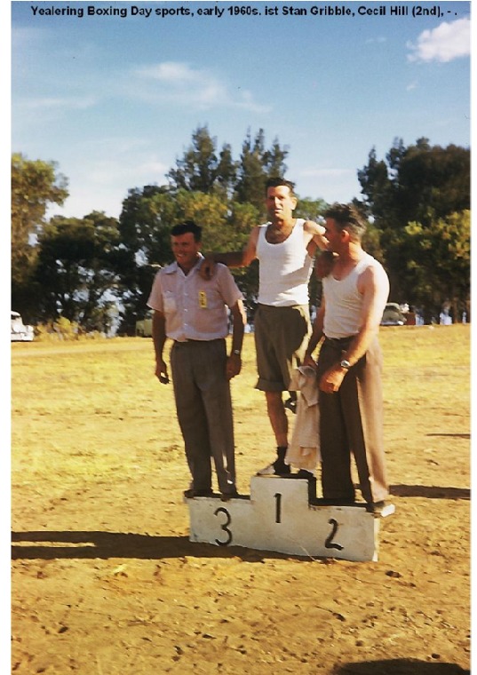 YRP71: Yealering Boxing Day sports, early 1960s. 1st Stan Gribble, Cecil Hill (2nd), -.