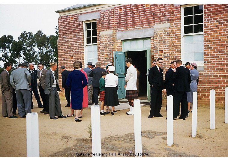 YRP75: Outside Yealering Hall, Anzac Day 1960s