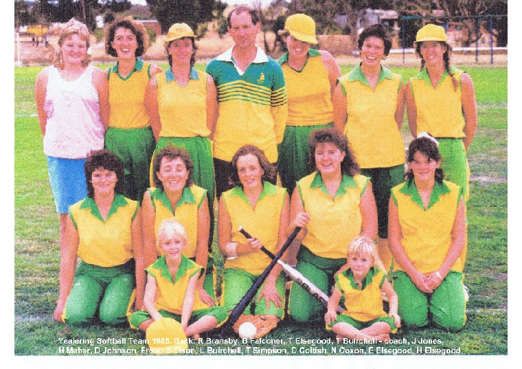 YRP56: Yealering Softball Team 1985