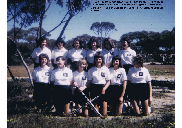 YRP57: Yealering Rovers Hockey team, 1975. Kalgarin 1975