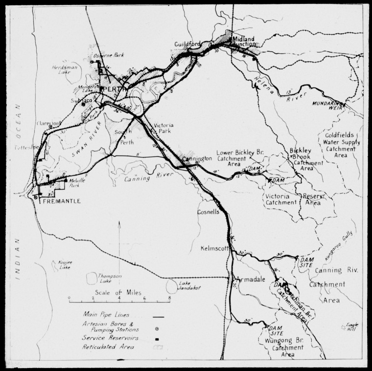 Diagrams, graphs, and maps relating to the Goldfields Water Supply ...