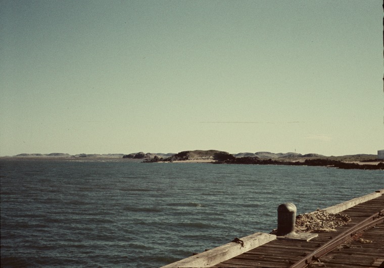 Looking back at the coast from the end of the Point Samson Jetty, May