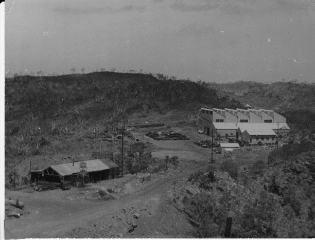 BA2606/5: Elevated view of works store (left) and machine shop