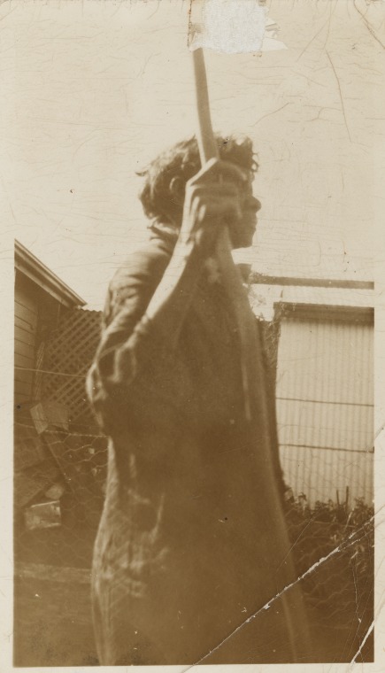 A woman with her digging stick at Mt Margaret Mission. - State Library ...