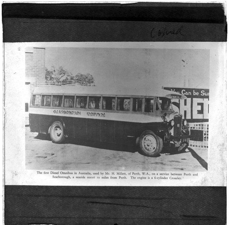 The first diesel omnibus in Australia used by Mr H. Millett, of Perth