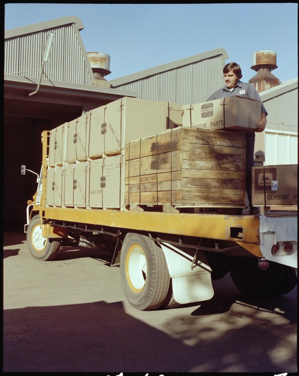 Chamberlain John Deere spare parts business, Welshpool, 24 June 1977