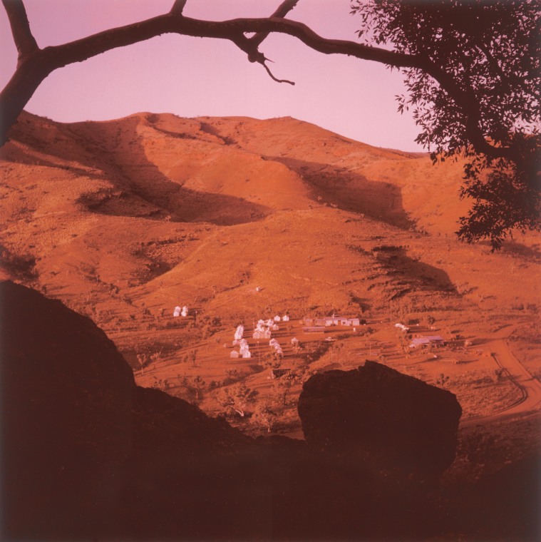 Mount Tom Price exploration camp 'Old Tent Town' at the foot of Mount