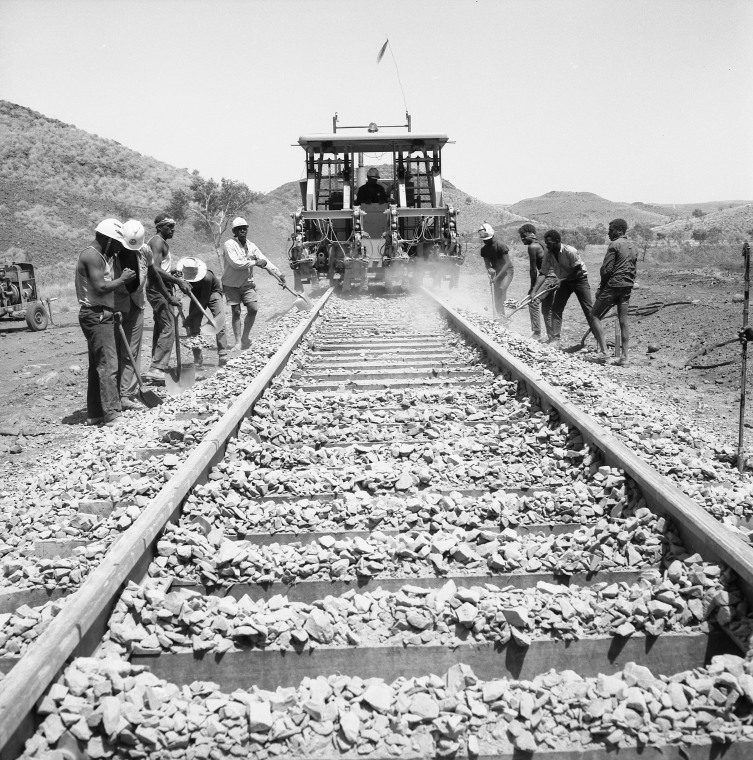 Thursday Islander labourers building the DampierTom Price Railway. JPG 228.6 KB