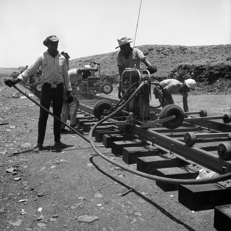 Thursday Islander labourers building the DampierTom Price Railway. JPG 197.8 KB