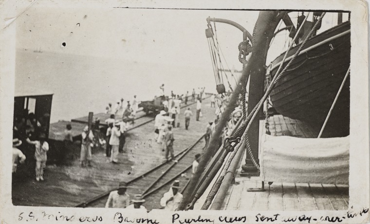 SS Minderoo Broome, pearling crews sent away - war time. - JPG 99.3 KB