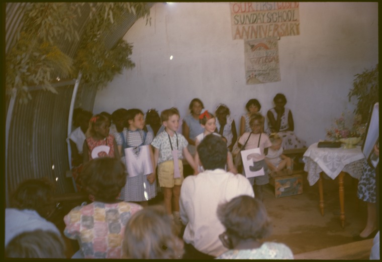 Sunday School one year anniversary celebrations at Cosmo Newbery