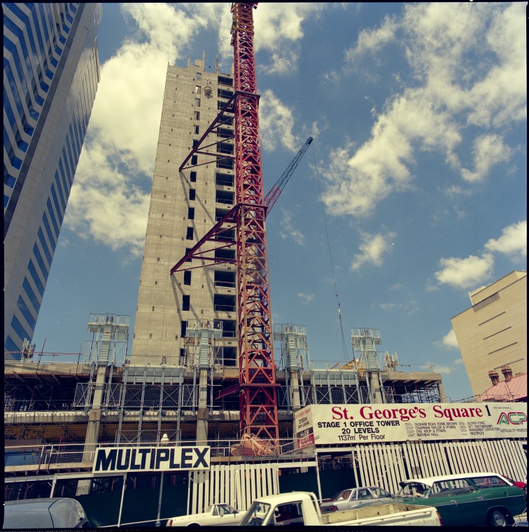 St Georges Square under construction, 225 St Georges Terrace, Perth, 1 ...