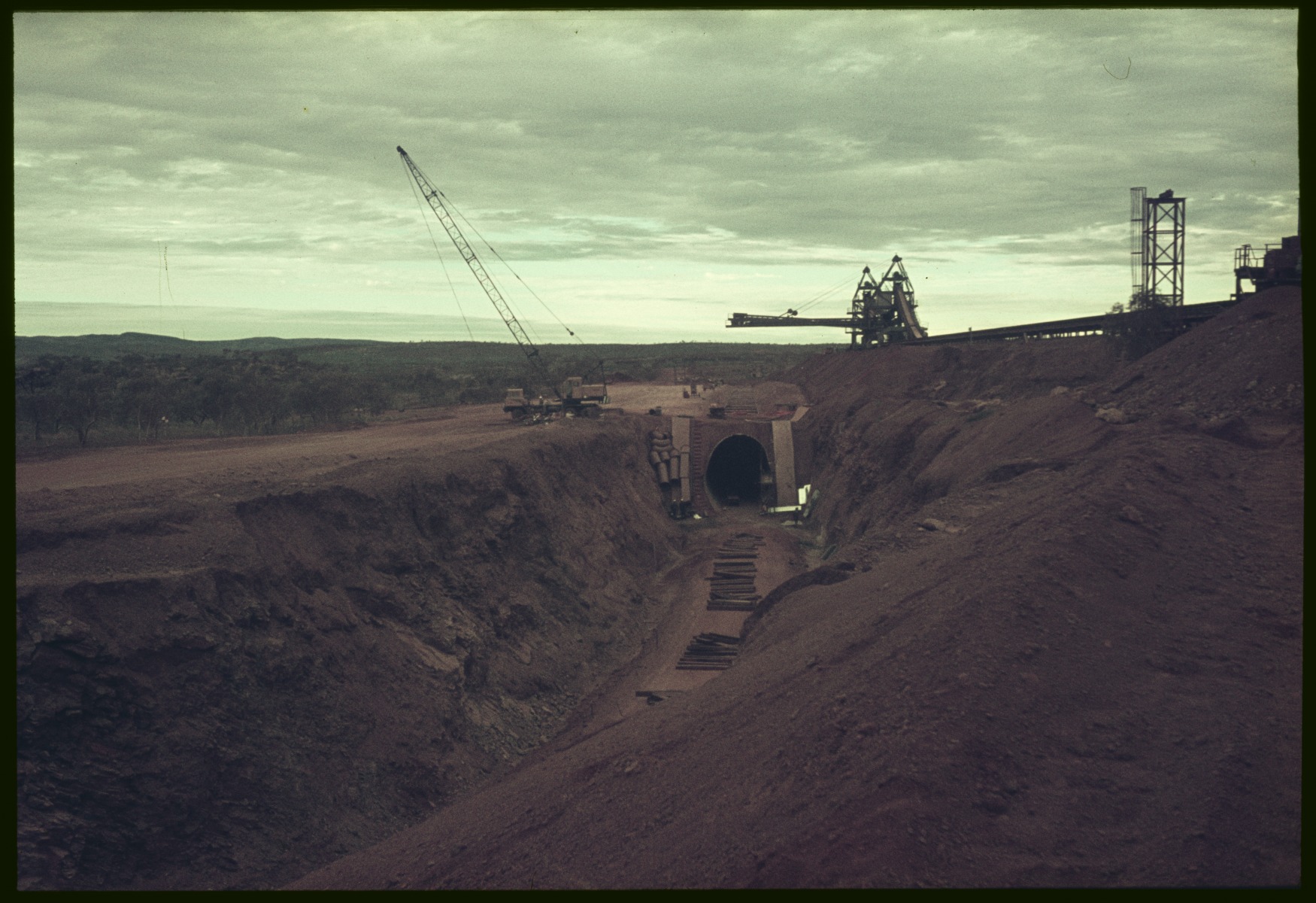 Loading tunnel, Mount Tom Price Mine, Western Australia. State
