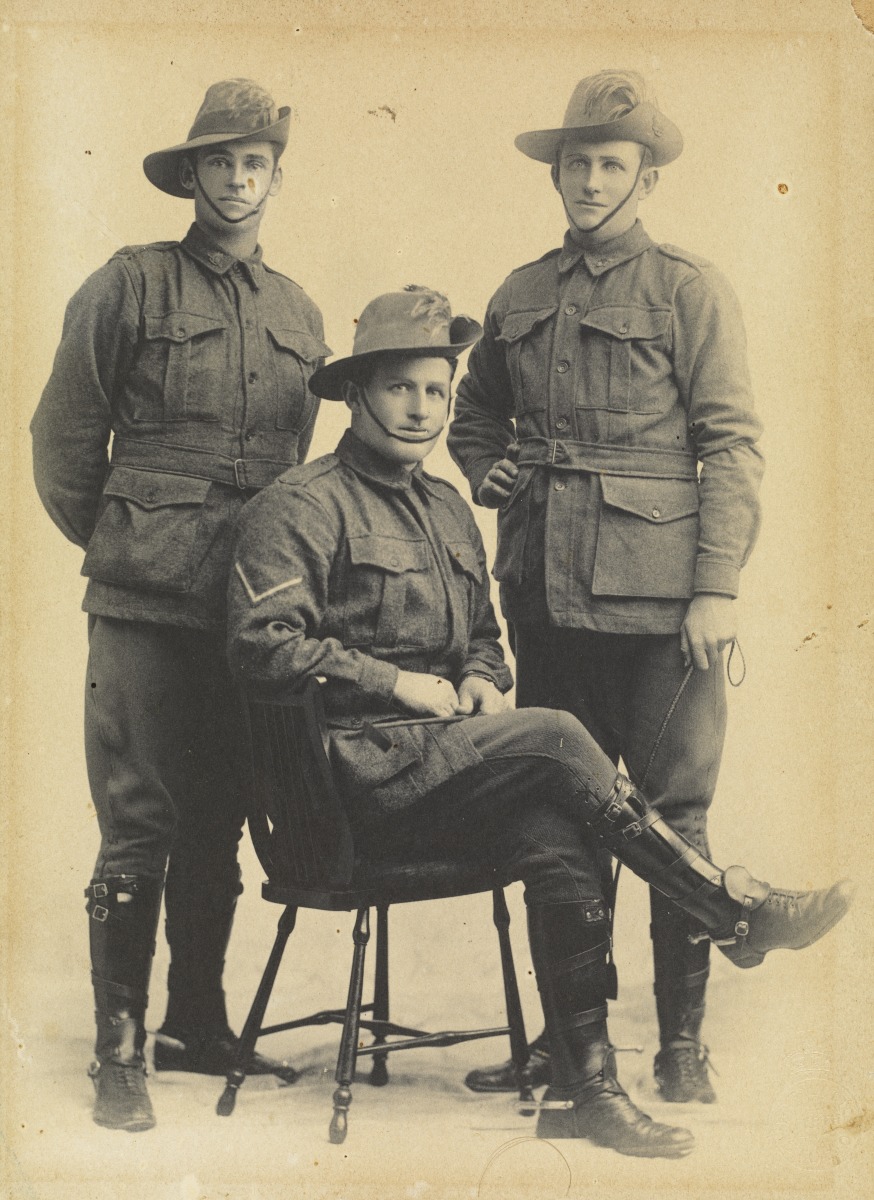 10th Light Horse troopers Ernest Penny, Frederick Martens and Norman ...