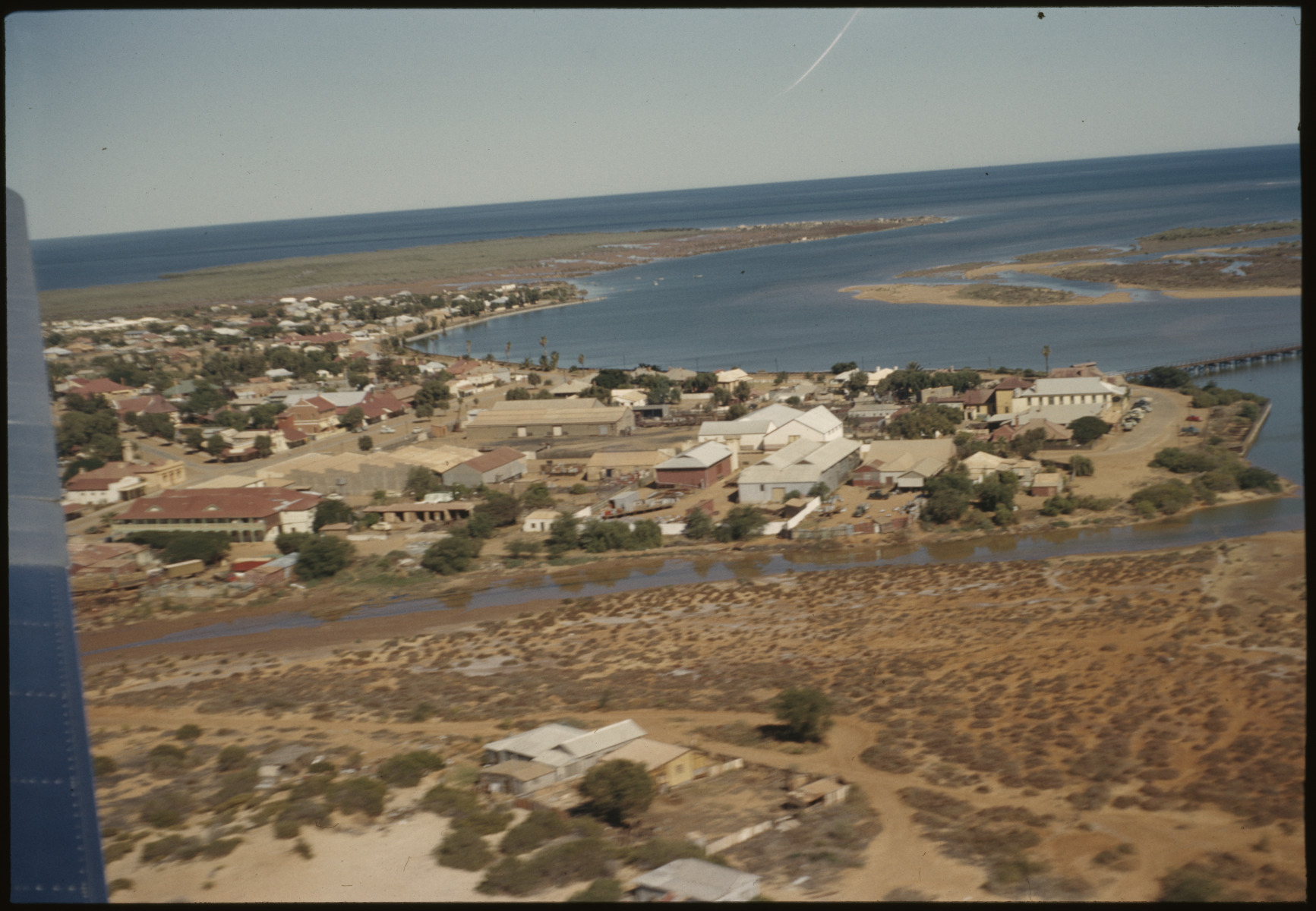 Aerial view of Carnarvon, Western Australia. State Library of Western