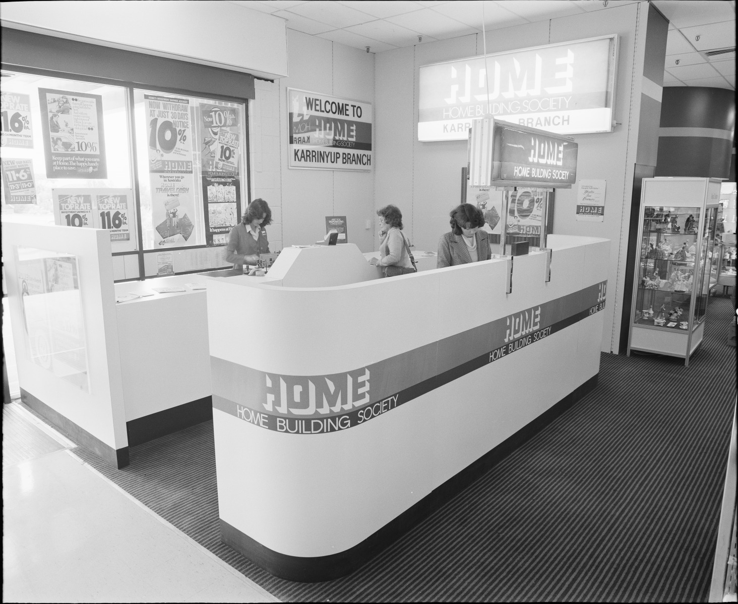Interior of Home Building Society, Karrinyup Branch, 31 July 1980