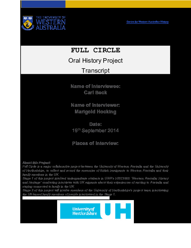Interview with Carl Beck in 2014 / - PDF 316.6 KB