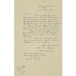 ACC 10821AD/5: Letter from P.L.Hodgson, Government House private secretary to Hassan MusaKhan, 21 May 1927.